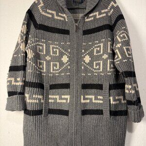 Pendleton WOMEN'S WESTERLEY CARDIGAN Grey and Black Size Medium Womens